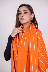 Striped Jacquard Shawl WG-SH-W22-125 B